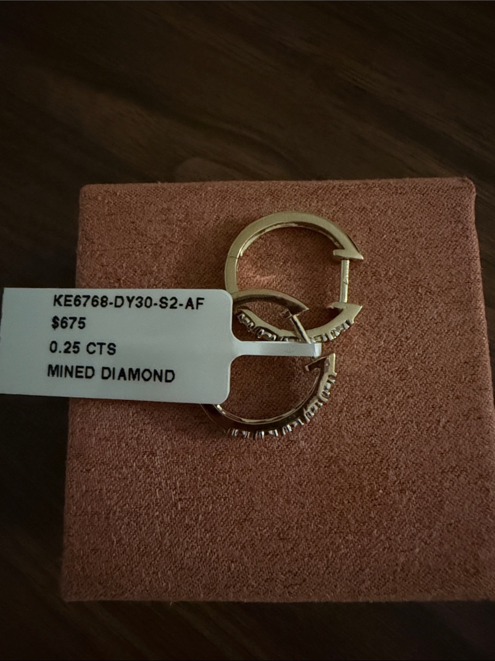 Diamond Hoop Earrings in Yellow Gold